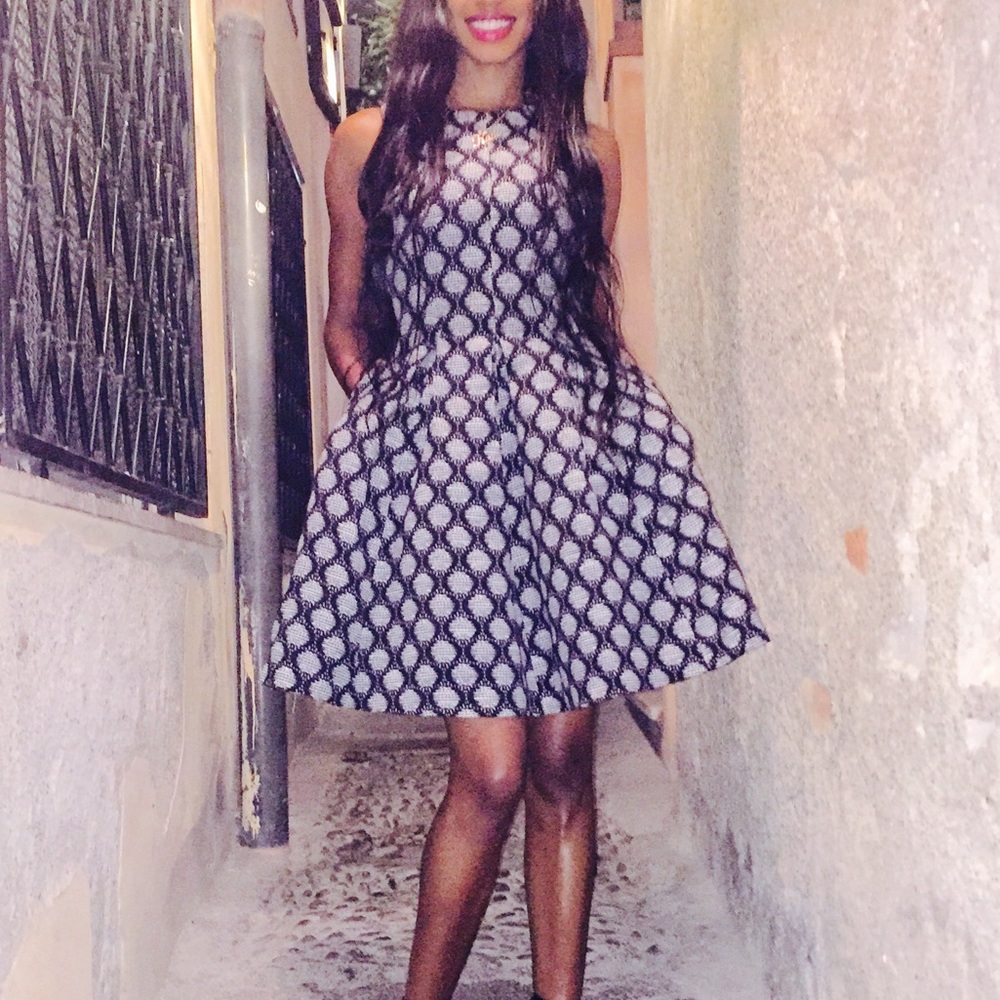 Pleated circle dress